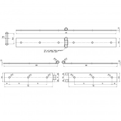 1 Alberts Kistenband 400x35 mm - leichte Ausführung - gelb verzinkt