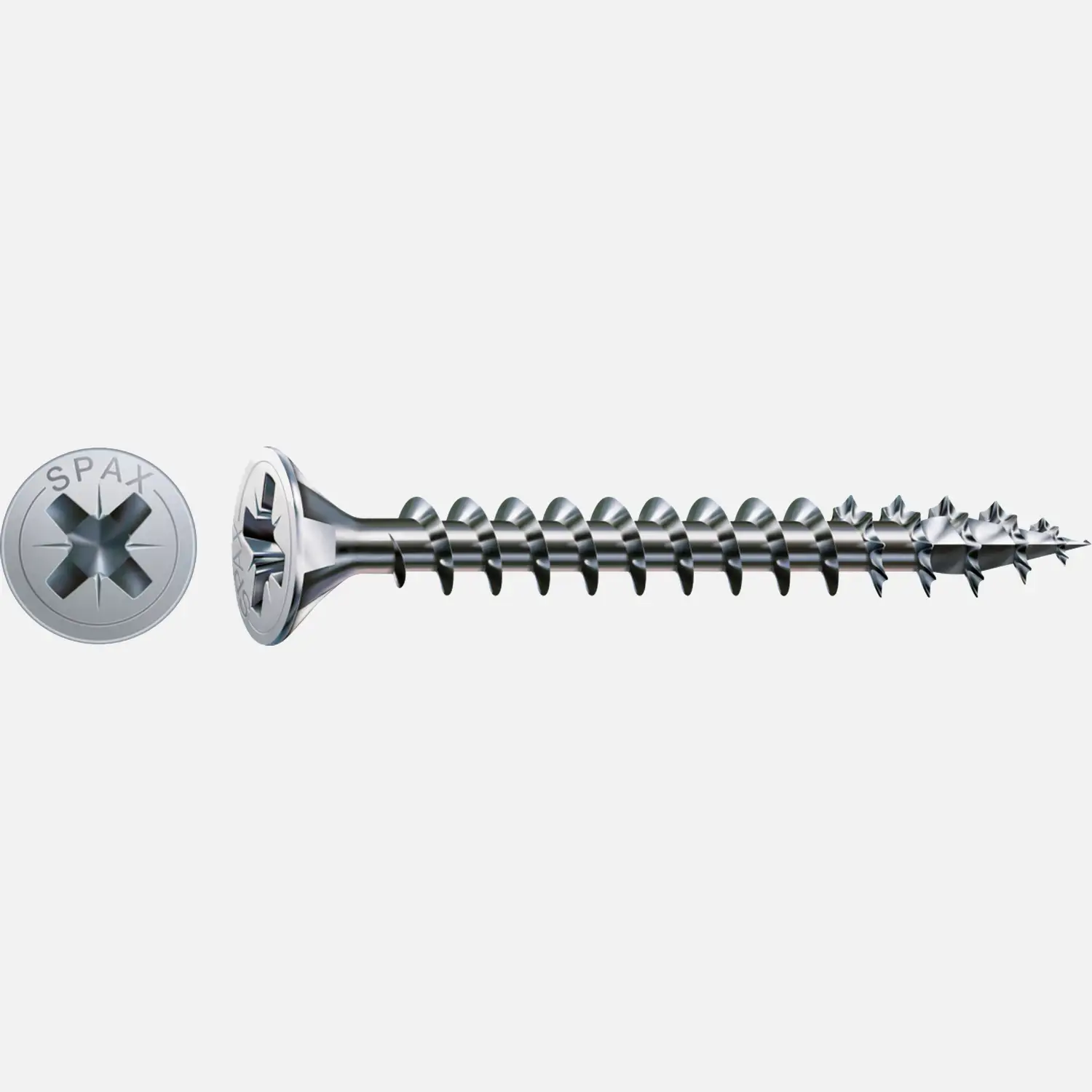 200 SPAX Universalschrauben 3,5x12 mm - verzinkt - PZ - Senkkopf