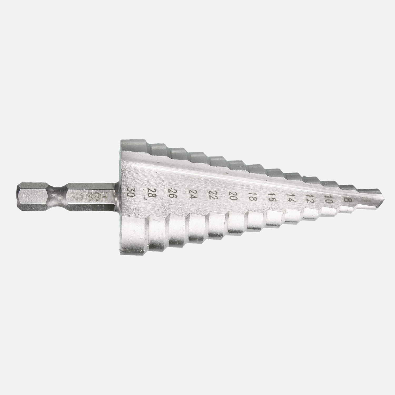 1 Stufenbohrer HSS-Co 13 Stufen 6-30x2 mm, mit Bitantrieb E6,3
