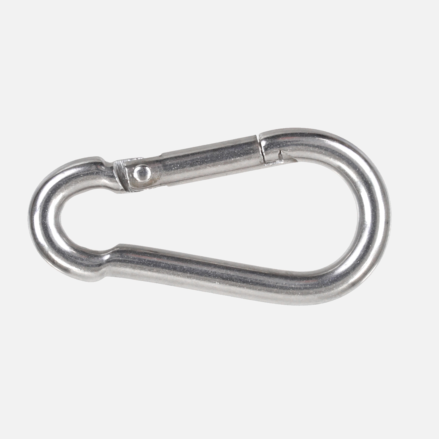 20 Karabinerhaken Edelstahl A4 birnenförmig 5x50mm