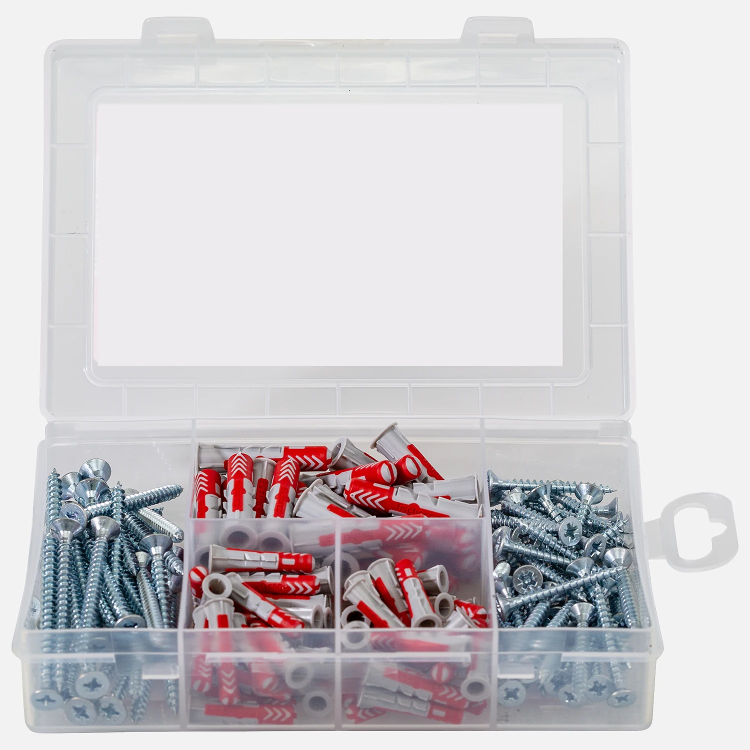 160 tlg. FISCHER Meister-Box DUOPOWER Nylon-Dübel + Schrauben-Sortiment 6 / 8 mm
