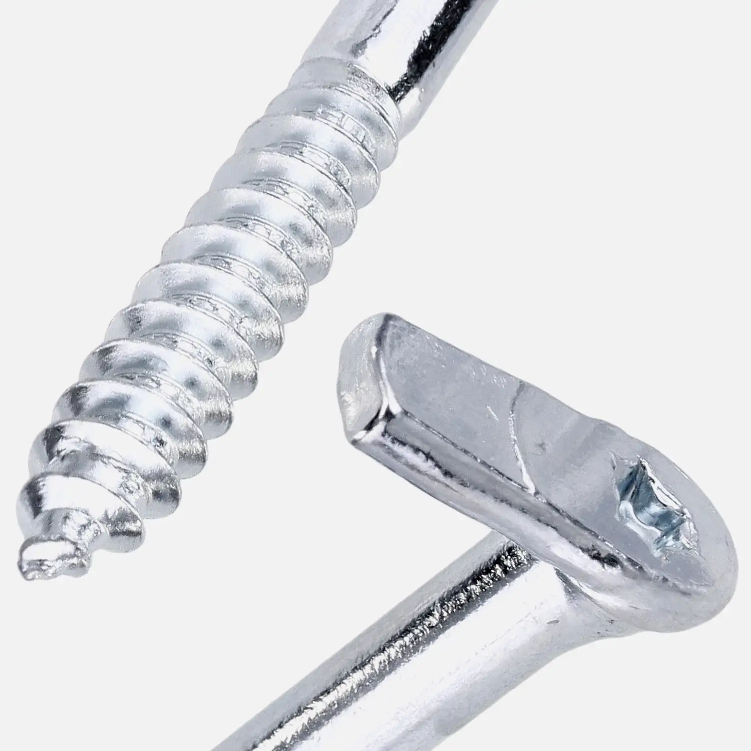 6 Winkelschraubhaken Typ 10 galvanisch verzinkt 5,2x50