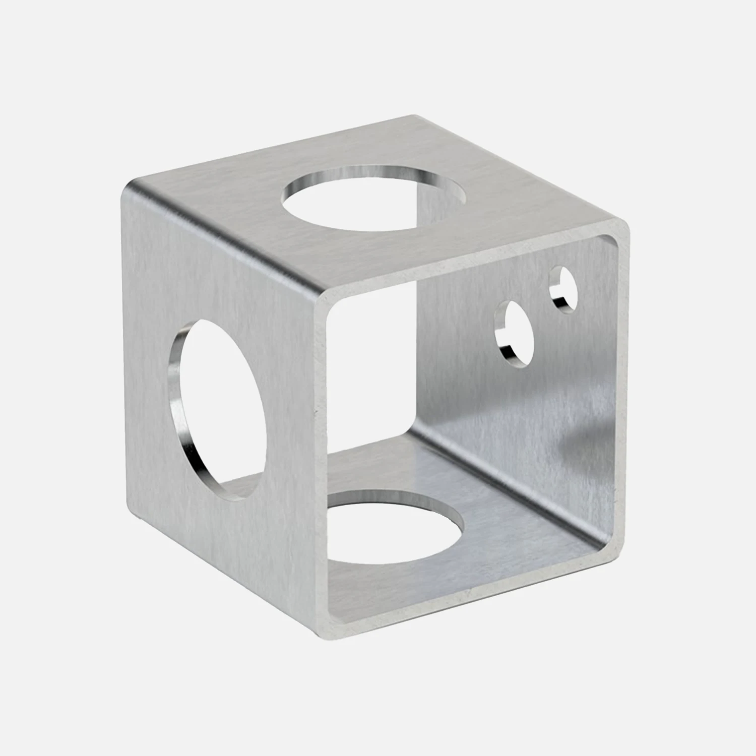 1 Alberts Befestigungswürfel - Universal-Halterung 40x40x40 mm aus Stahl - 360° Vielseitig für Haus, Garten & Camping