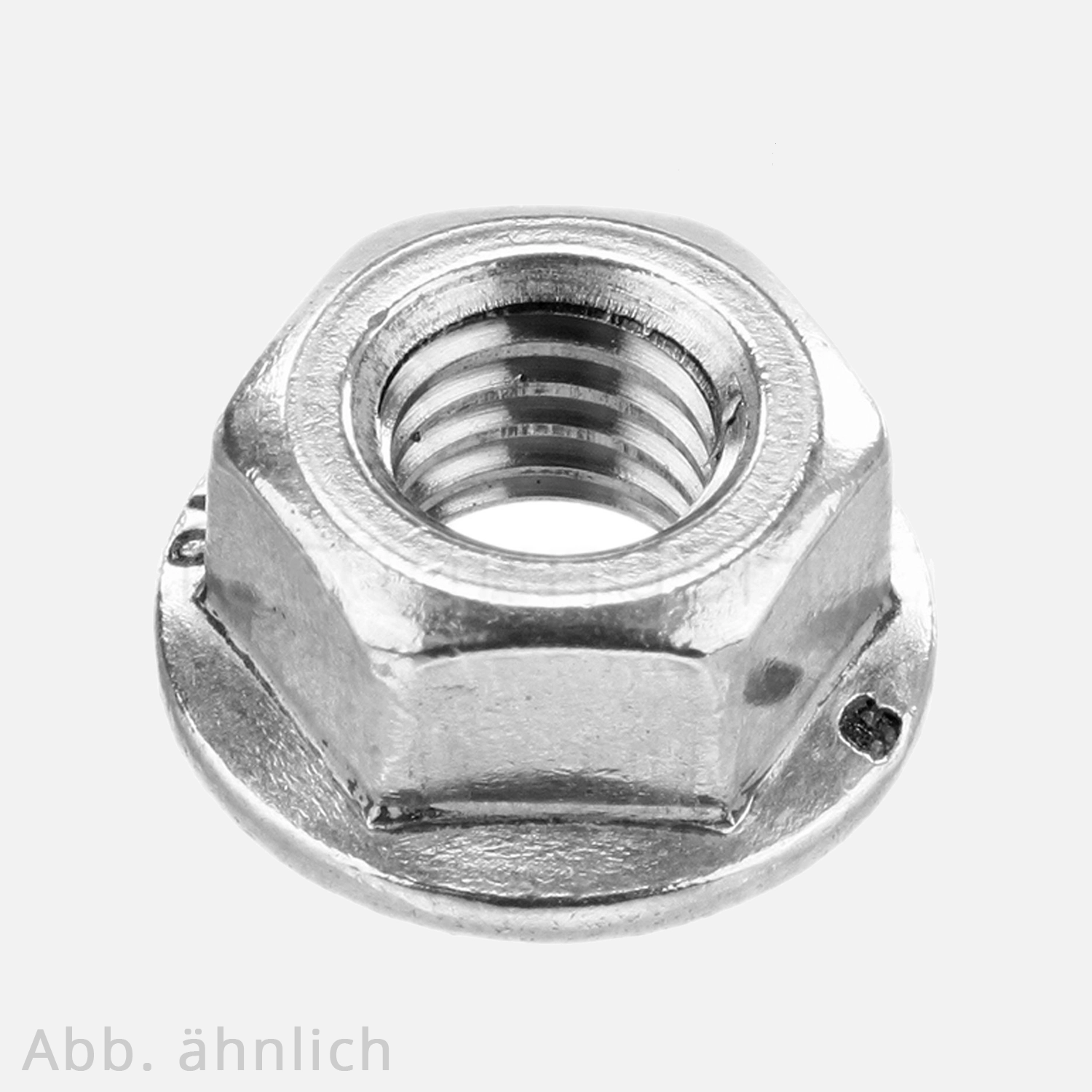 100 Sechskantmutter mit Flansch, ohne Sperrverzahnung DIN 6923 A4 M8