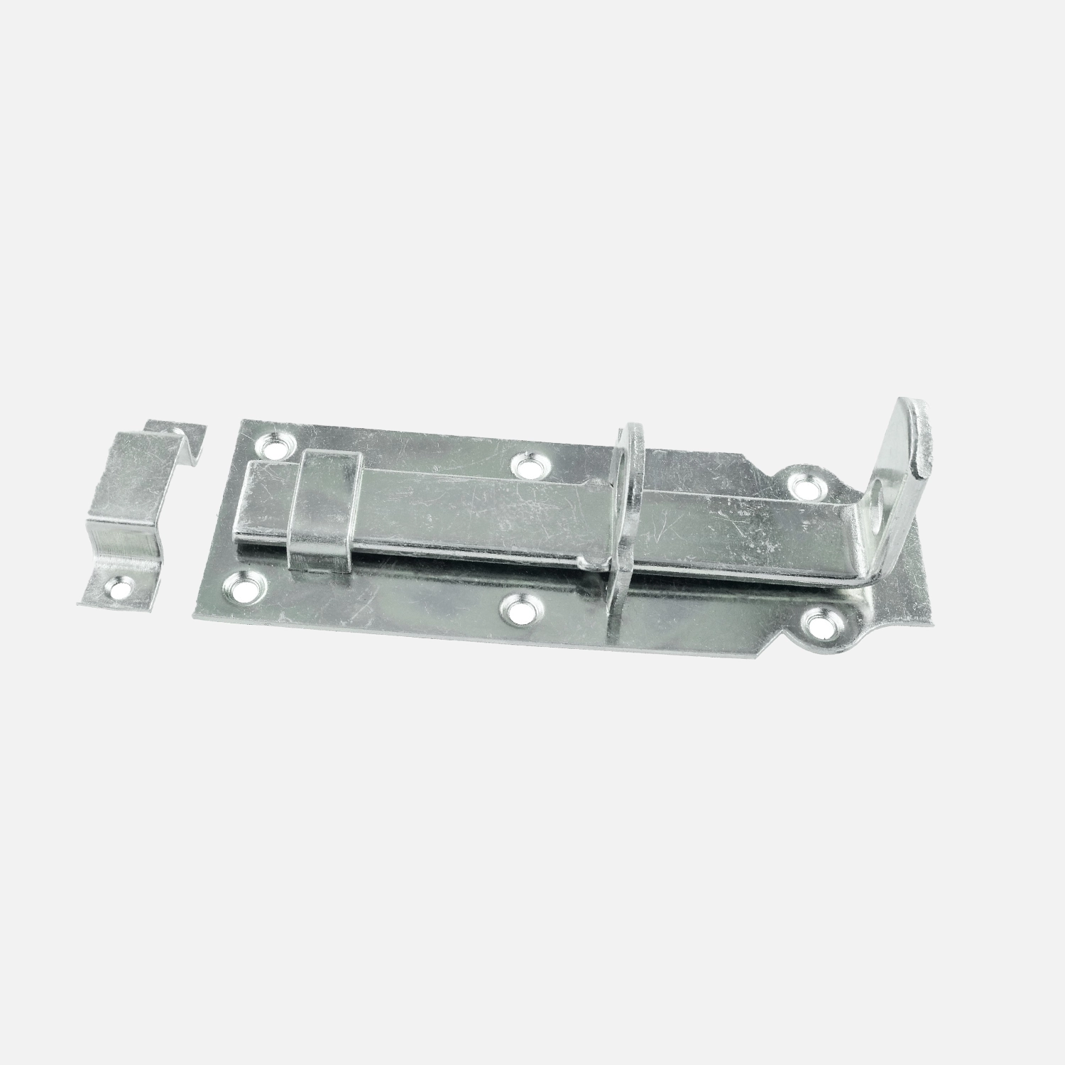 1 Schlossriegel, dickschichtpassiviert, gerade, Schlaufe - 160x56 mm