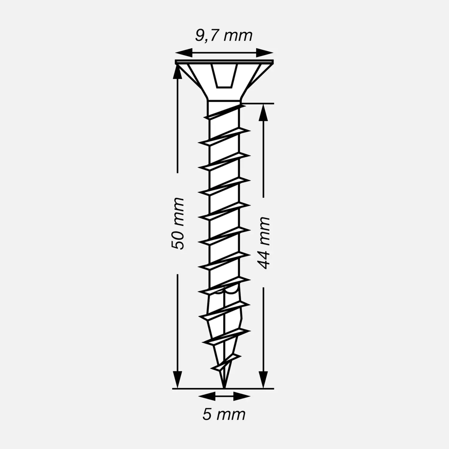 200 SPAX Universalschrauben A2 Senkkopf Vollgewinde Torx 5x50