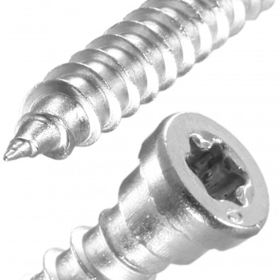 100 EuroTec Terrassenschrauben 5,5x90mm - Edelstahl A4 - Stufenkopf mit Torx Antrieb