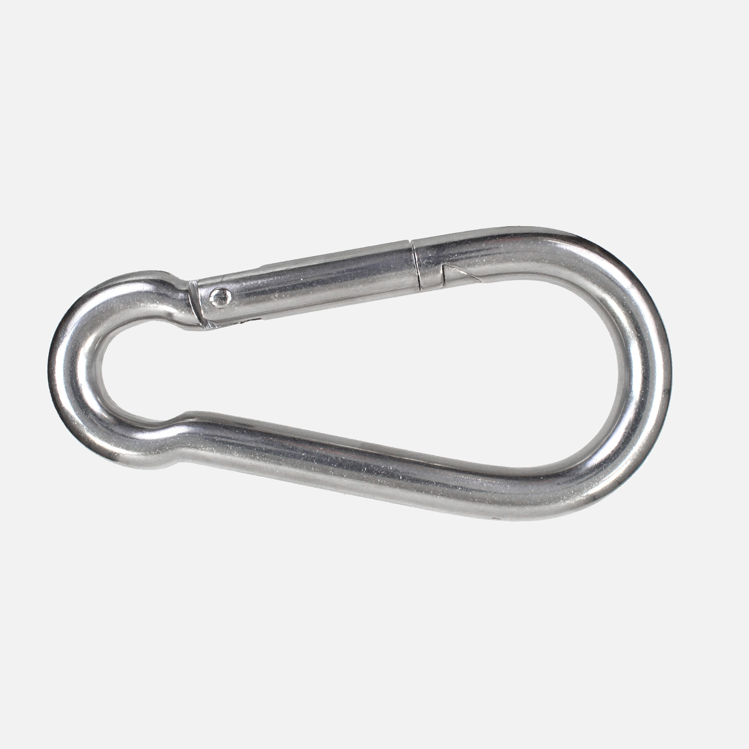 1 Karabinerhaken Edelstahl A4 birnenförmig 11x120mm
