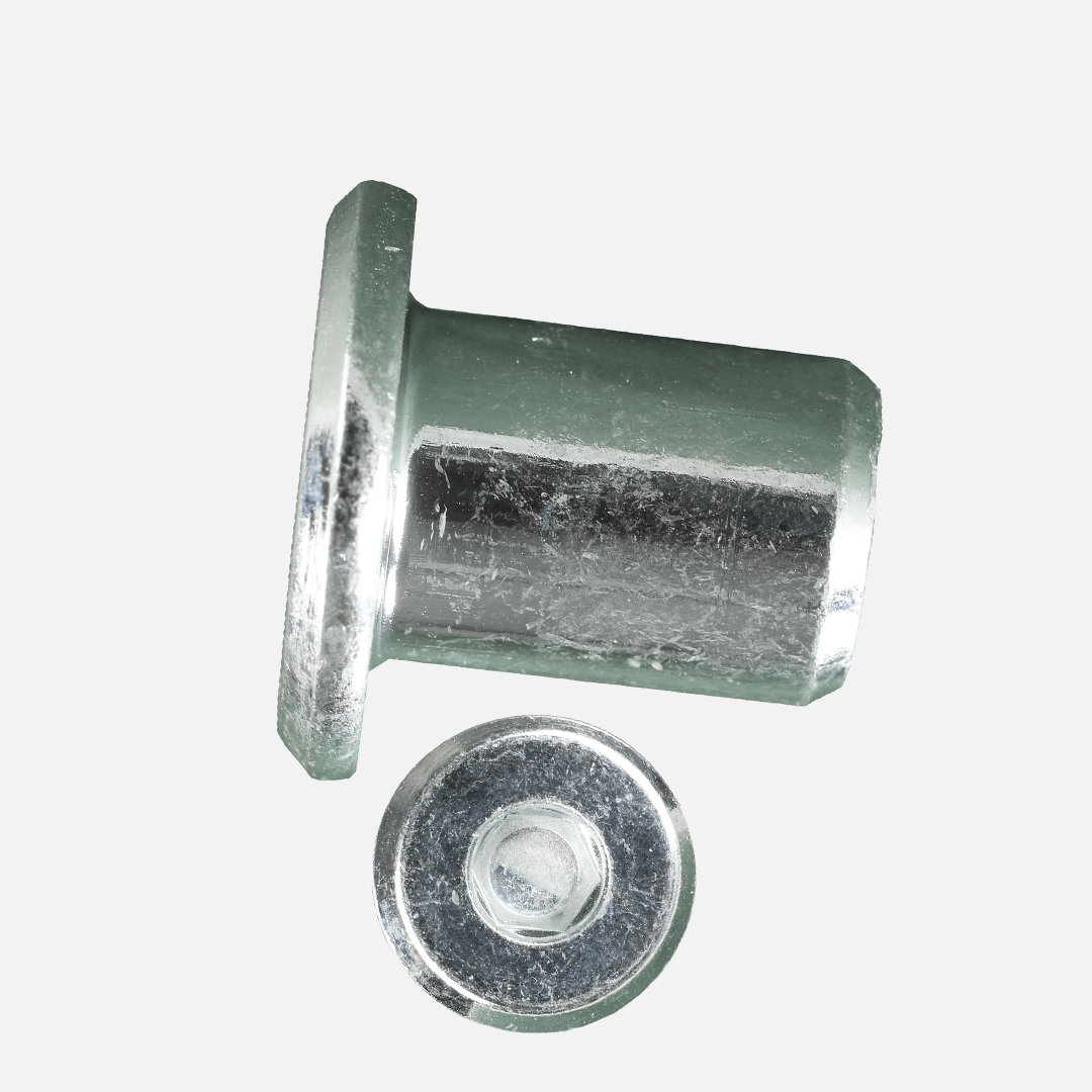 Verbindungshülse | aufgepresstem Kopf | vernickelt