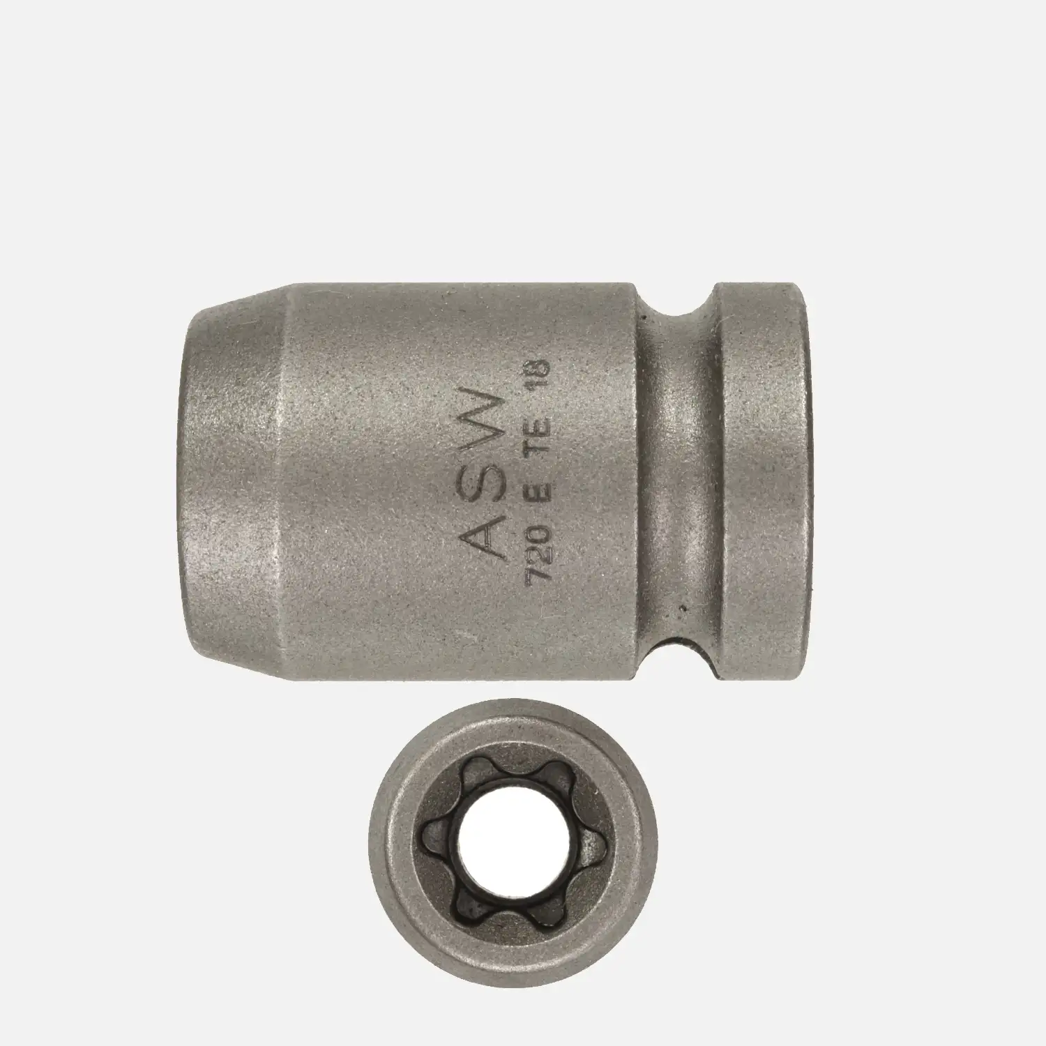 1 ASW Stecknuss,Antrieb 1/2"G12,5- E-Profil-Außen-Torx®,Länge 38 mm,SW E 18