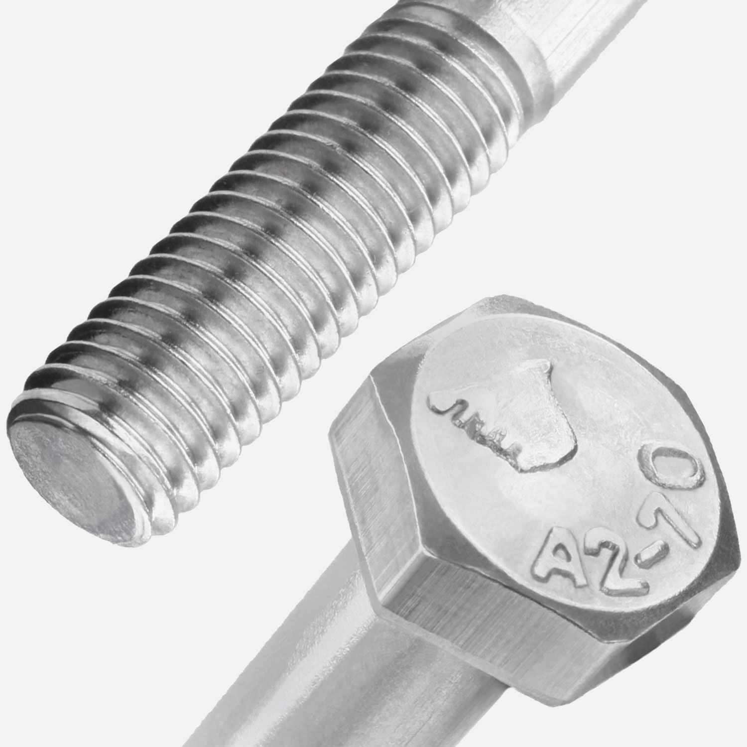 1 Sechskantschraube DIN 931 - M10x120mm - Edelstahl A2