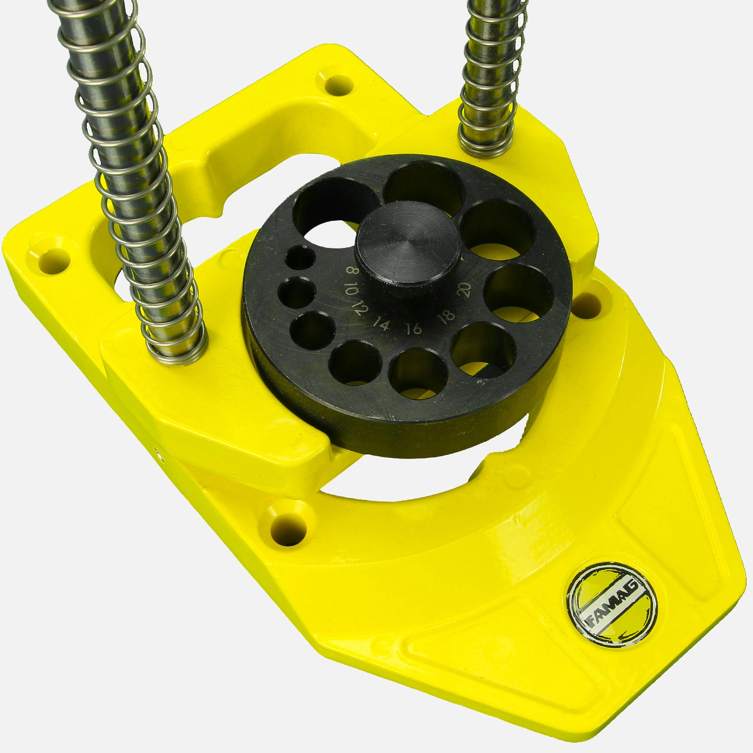 1 FAMAG Bohrständer mit Federn, Führung, Tiefenanschlag, max Bohrerlänge 320 mm