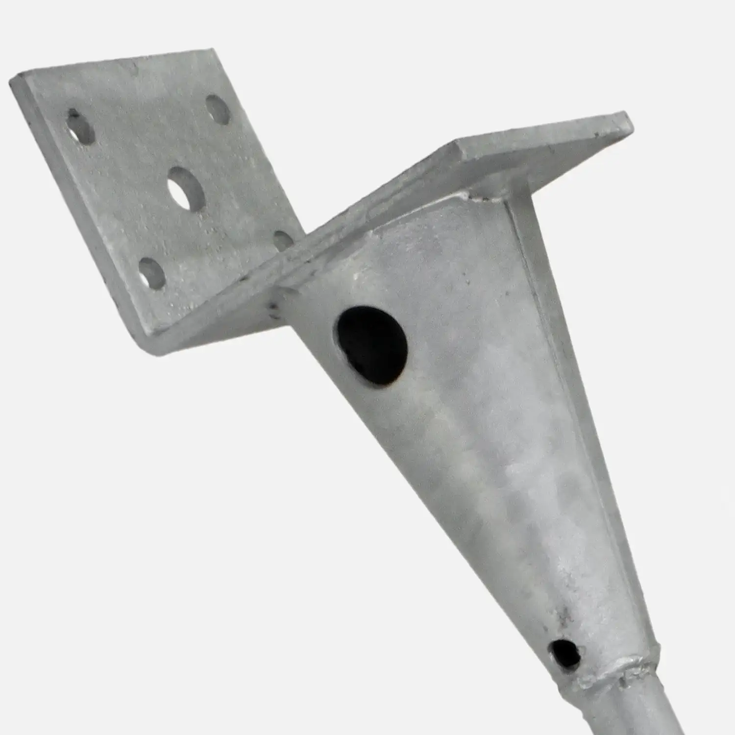 1 Alberts L-Pfostenträger für Balken - 90mm, feuerverzinkt, zum Einschrauben 480mm