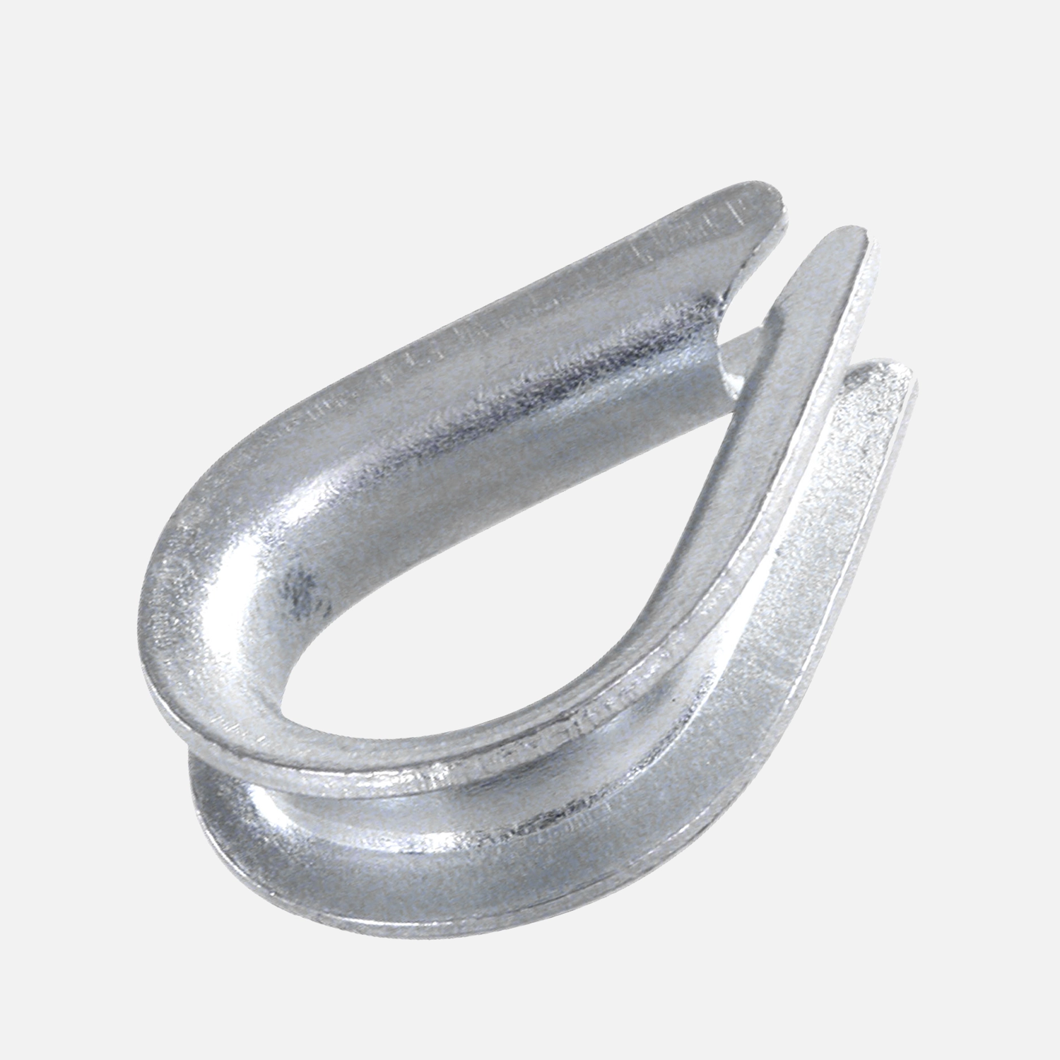 100 Kauschen für Faserseile mit 8mm Rillenweite - mittelschwer - verzinkt