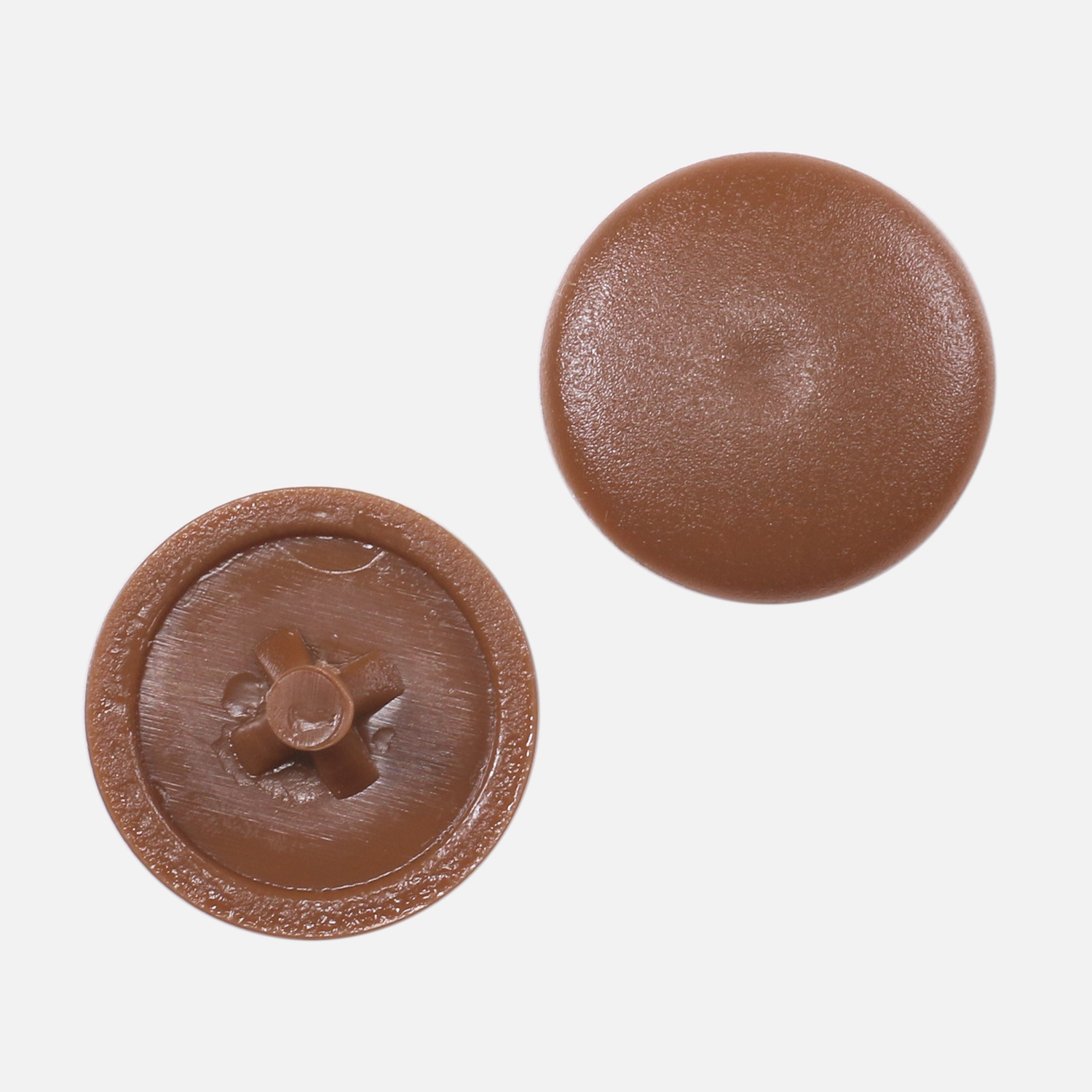 200 Abdeckkappen für PZ 2 (Pozidriv) - Ø Kappen=12mm - rehbraun(RAL8007)