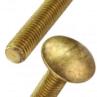 100 Schlossschrauben M6x16 - DIN 603 - ohne Mutter - Messing