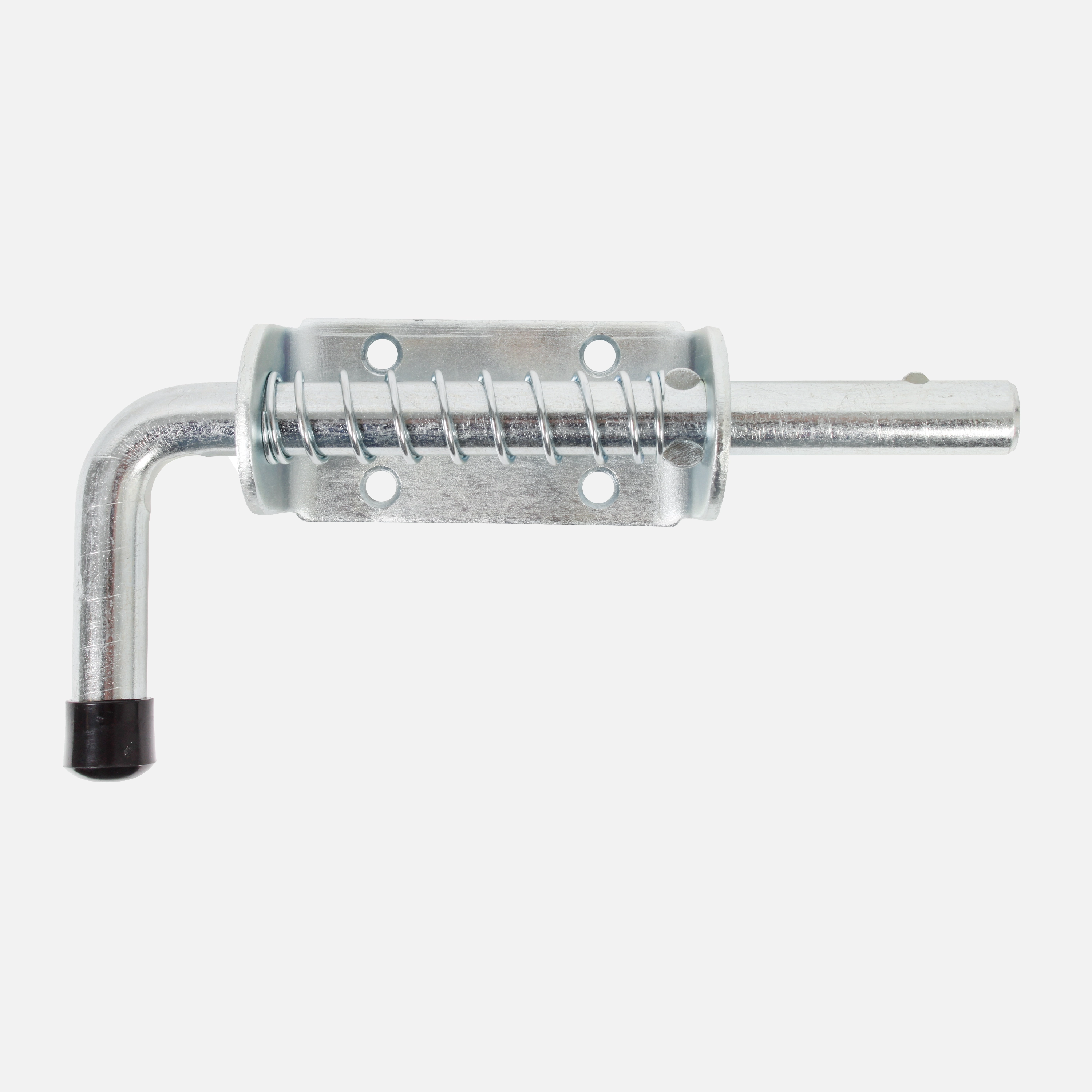 1 Bolzenriegel mit Feder und rundem Griff, 40x85 mm, Ausschub 58 mm, Typ Pistolet, Dickschichtpassiviert, ohne Schlaufe 