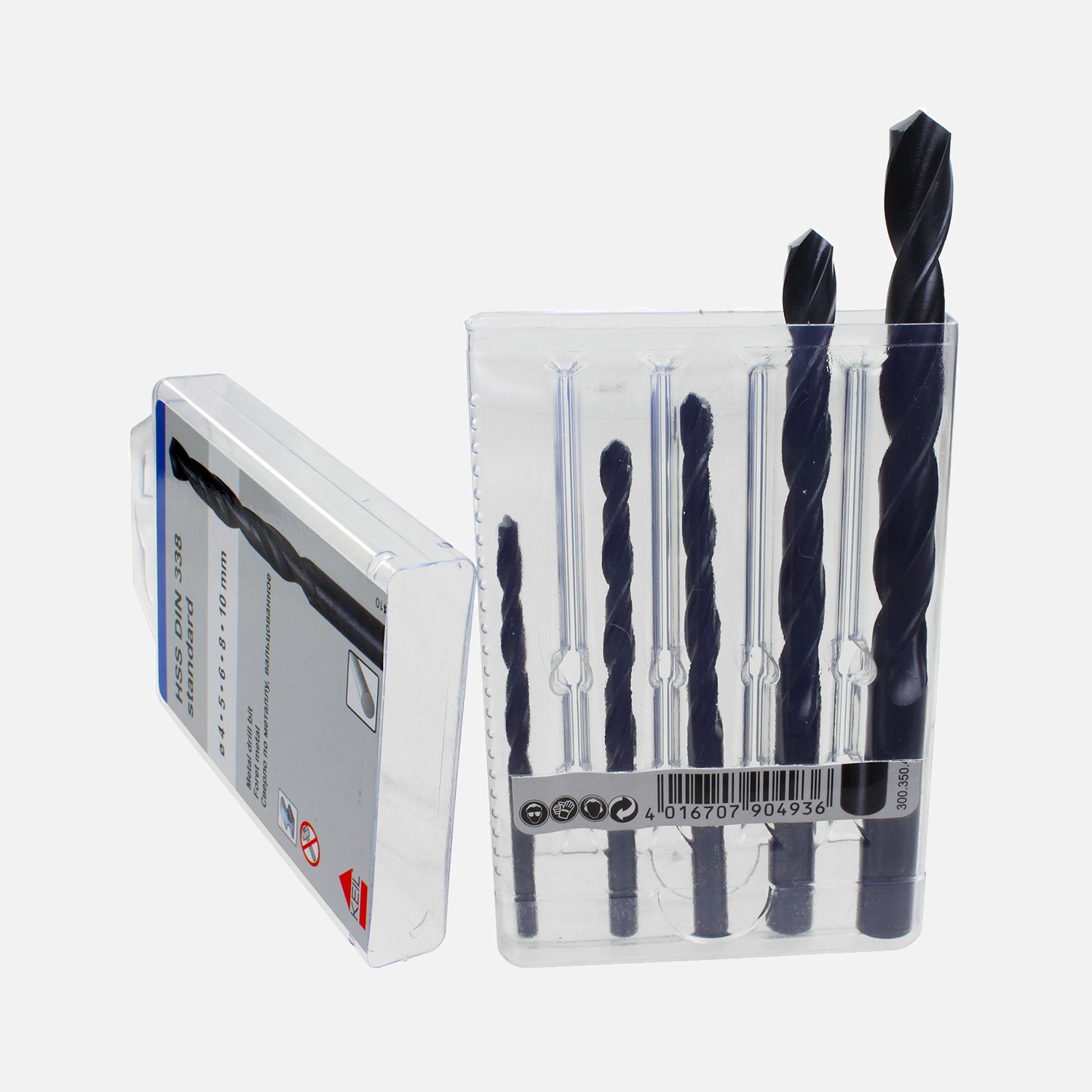 5 tlg. Metallbohrer-Set DIN 338 - HSS - KEIL - Ø = 4 - 5 - 6 - 8 - 10 mm