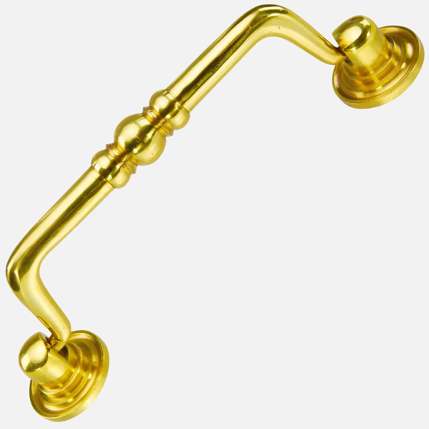 1 HSI Möbelgriff - Zier Zamak vermessingt 96 mm