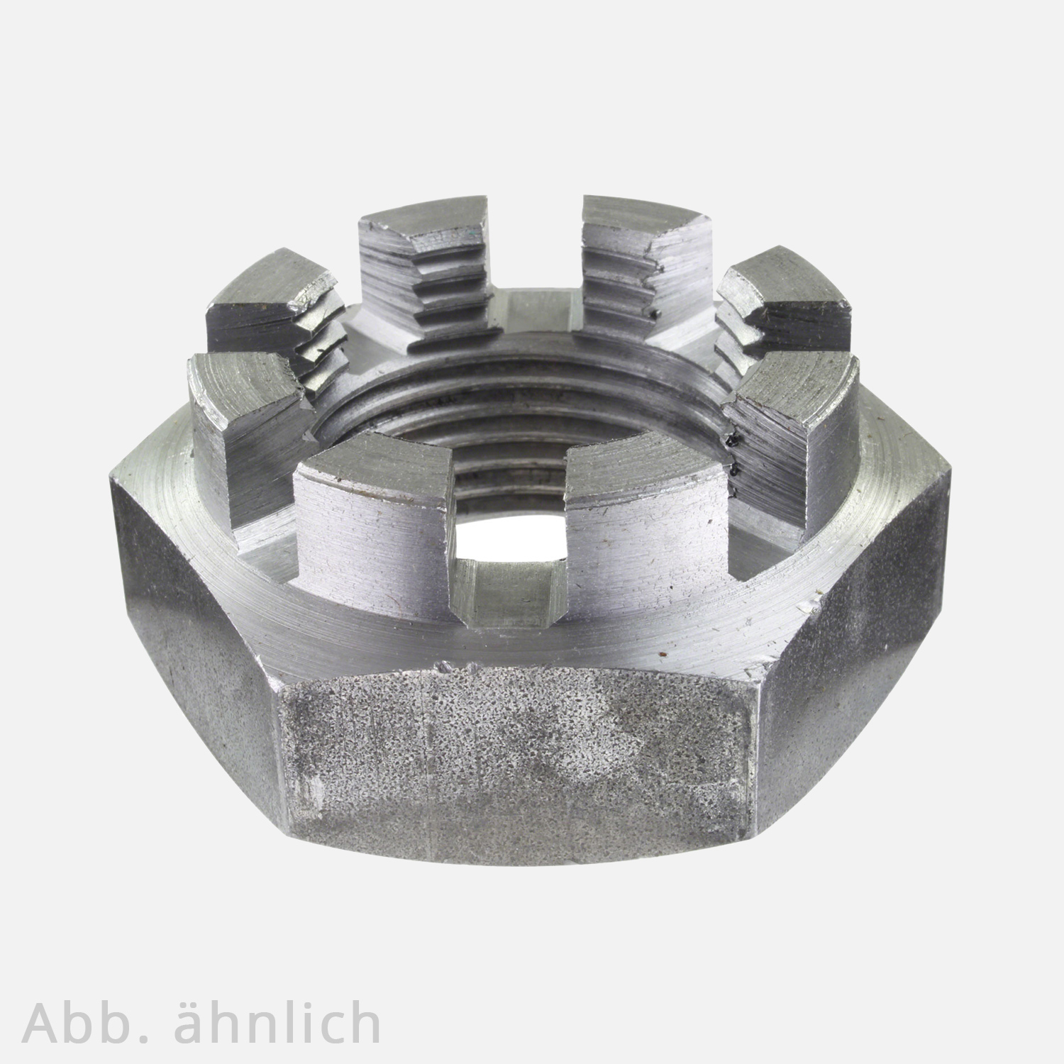 Kronenmutter Rund Kronenmuttern M16 - DIN 979 - Feingewinde - Festigkeitsklasse 4 - blank ...