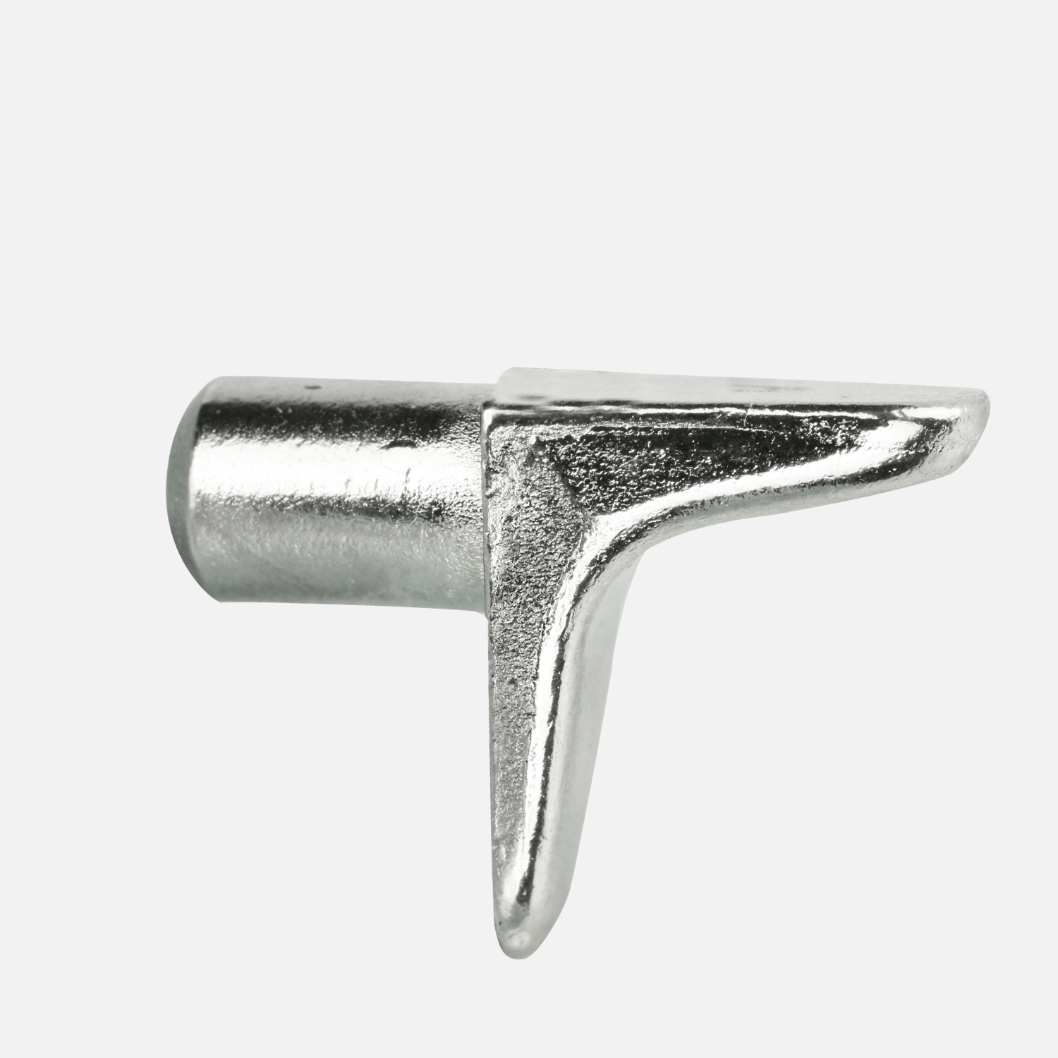 50 Bodenträger Zamak, 10x8,5 mm, mit Zapfen, vernickelt