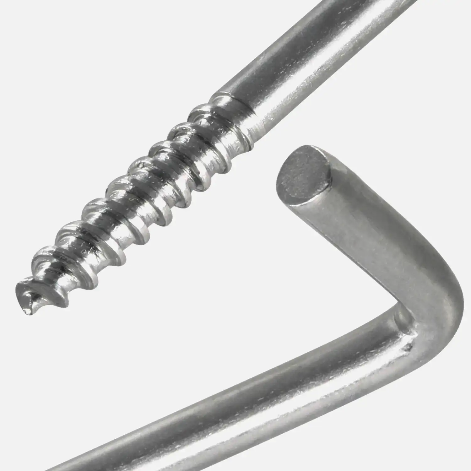 100 Gerade Schraubhaken Typ 4 mit Holzschraubengewinde galv verz 40mm