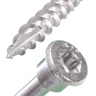 1 Terrassenschraube 4x50mm - Edelstahl C1 - Zylinderkopf mit Torx Antrieb