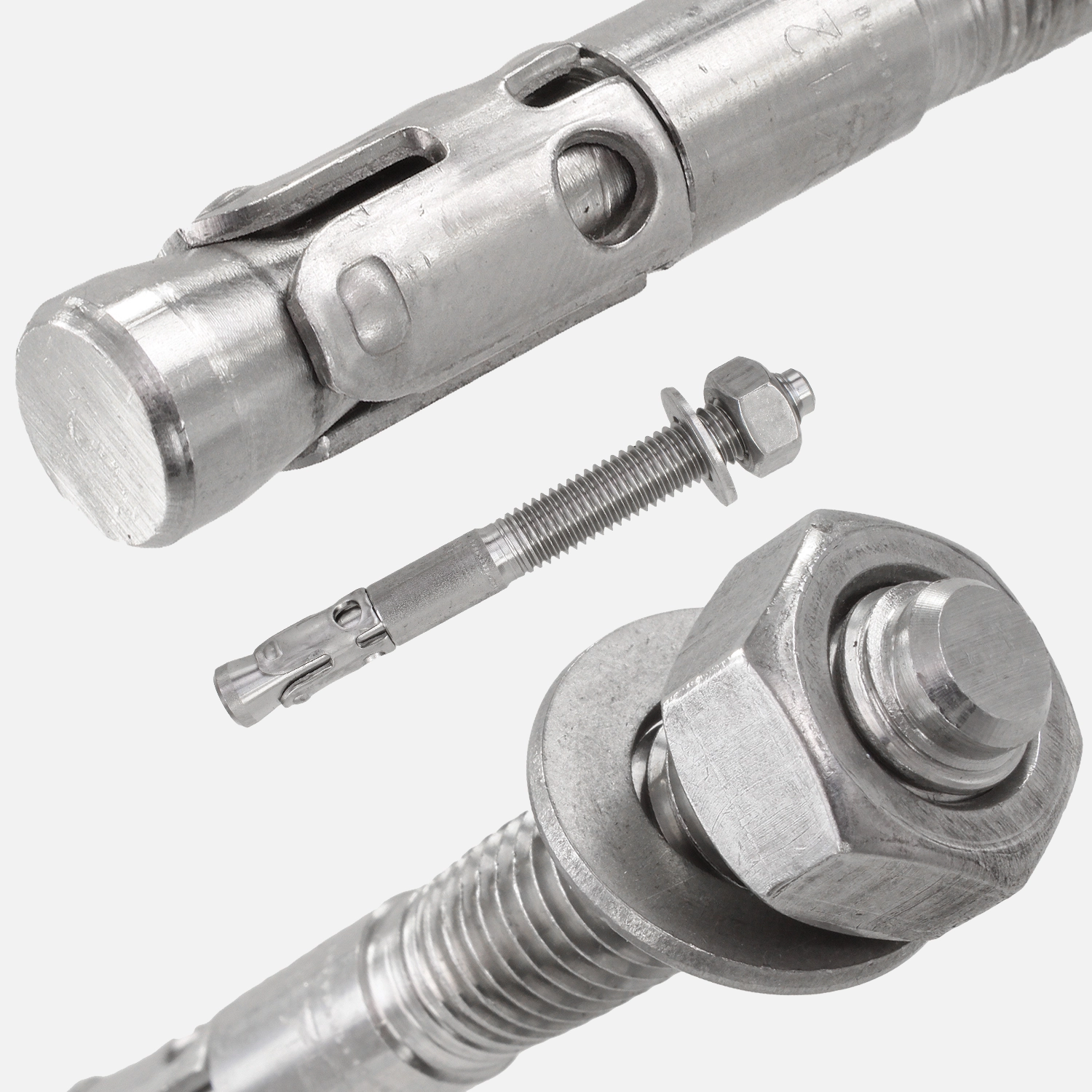 50 Bolzenanker für gerissenen + ungerissenen Beton, Edelstahl A4 10x60mm