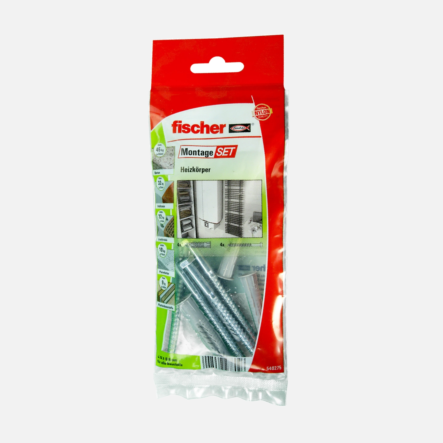 8 tlg. FISCHER Montage-Set Heizkörper