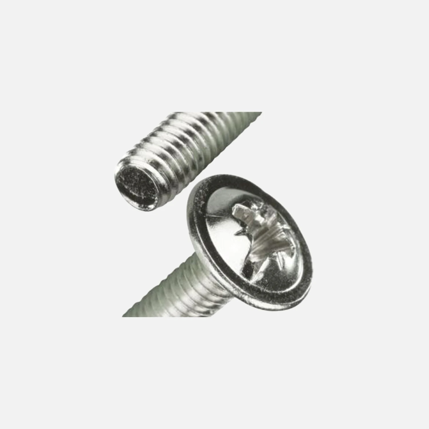 1000 Möbelgriffschrauben, 4x25 mit Kombi-Kreuzschlitz PZ2, vernickelt