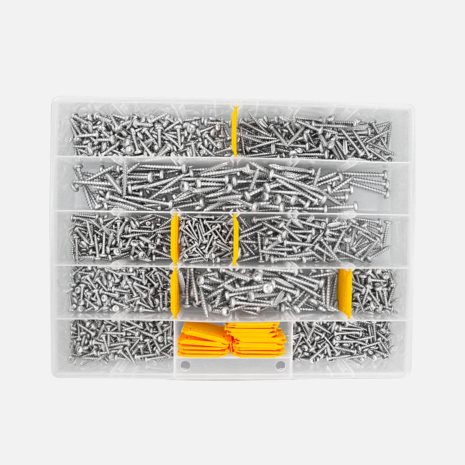 1450 tlg Schrauben Sortiment Pan-Head Torx Vollgewinde verzinkt 3,5x20 bis 6x50