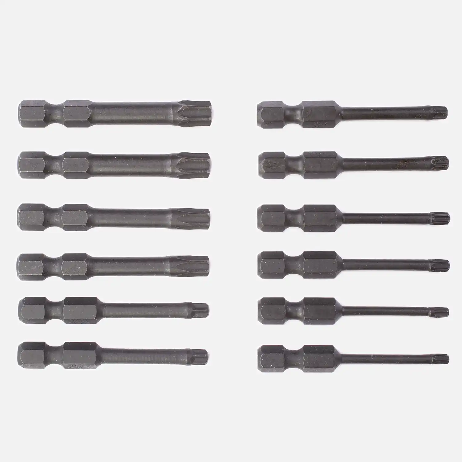 12 tlg. IMPACT Torx Torsion Bitsatz, 1/4 Zoll E6,3 , TX10, 15, 20, 25, 30, 40, Länge 50 mm 