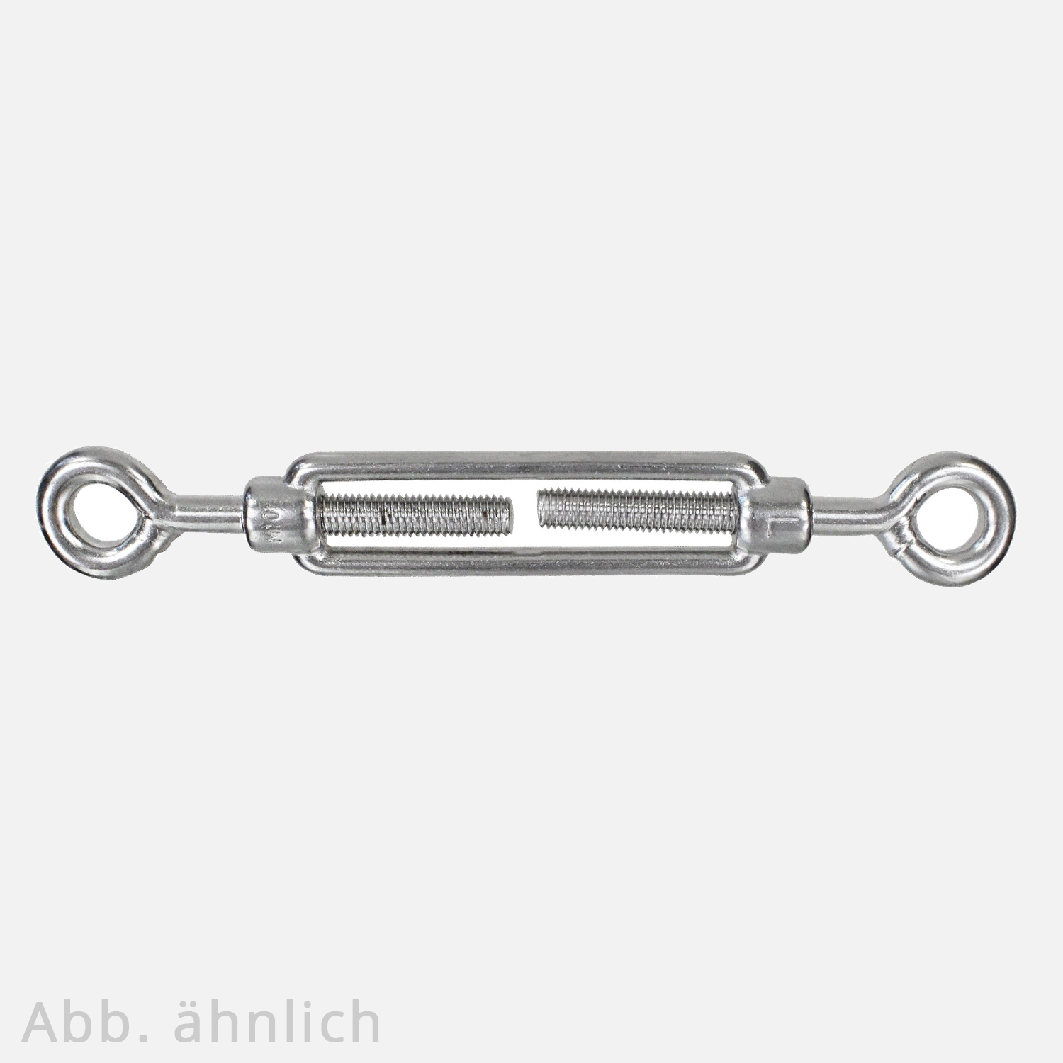 Spannschloss | DIN 1480 | offene Form | Ringösen | Edelstahl A2