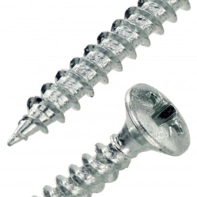 500 Spanplattenschrauben Linsensenkkopf blau verzinkt 4x45