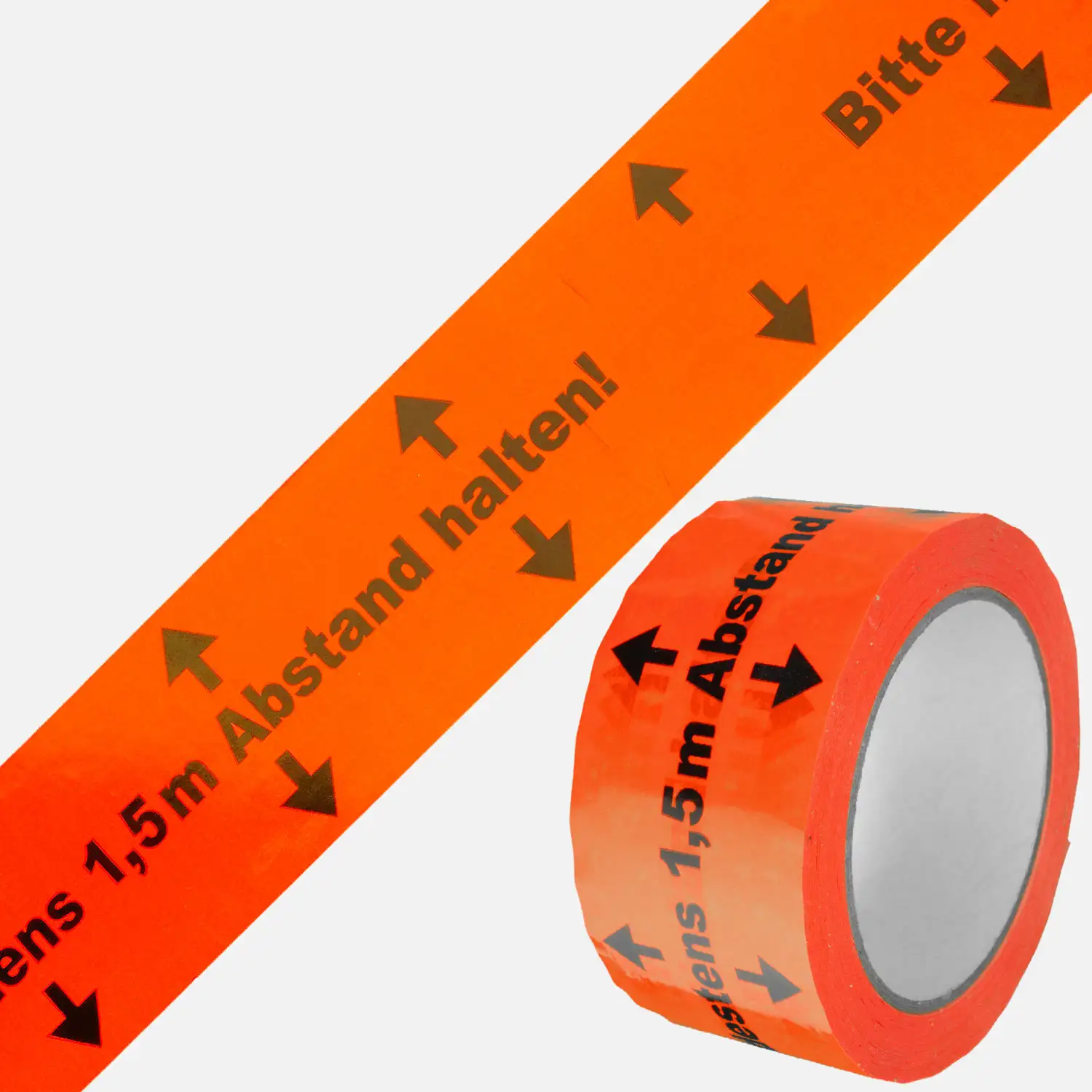 1 Rolle Gerband 404 Klebeband, Warnband, orange, Abstand 1,50 Meter, 50 mm, 66 m