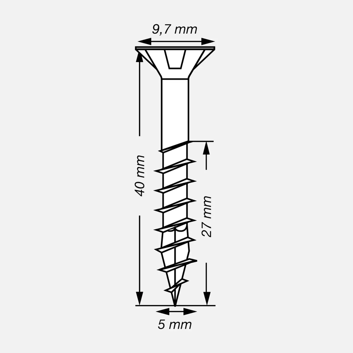 200 SPAX Universalschrauben A2 Senkkopf Torx 5x40