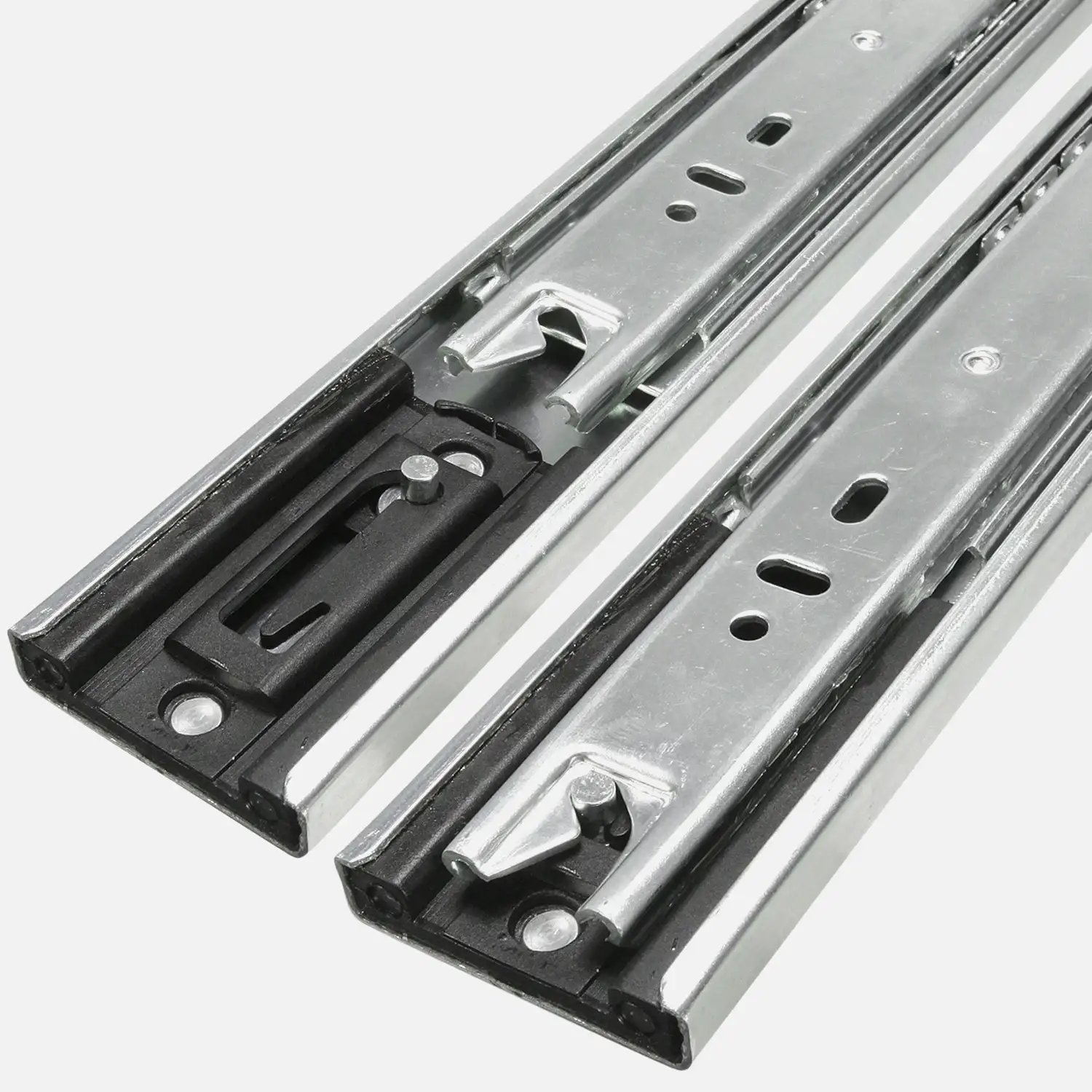 1 HSI Set Schubladenführungen - Kugel-Vollauszug mit Selbsteinzug 40kg - 600mm