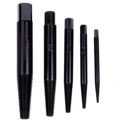 5tlg Schraubenausdreher-Satz - Gr. 1 - 5 (M3 - M18 Schrauben) - CV-Stahl