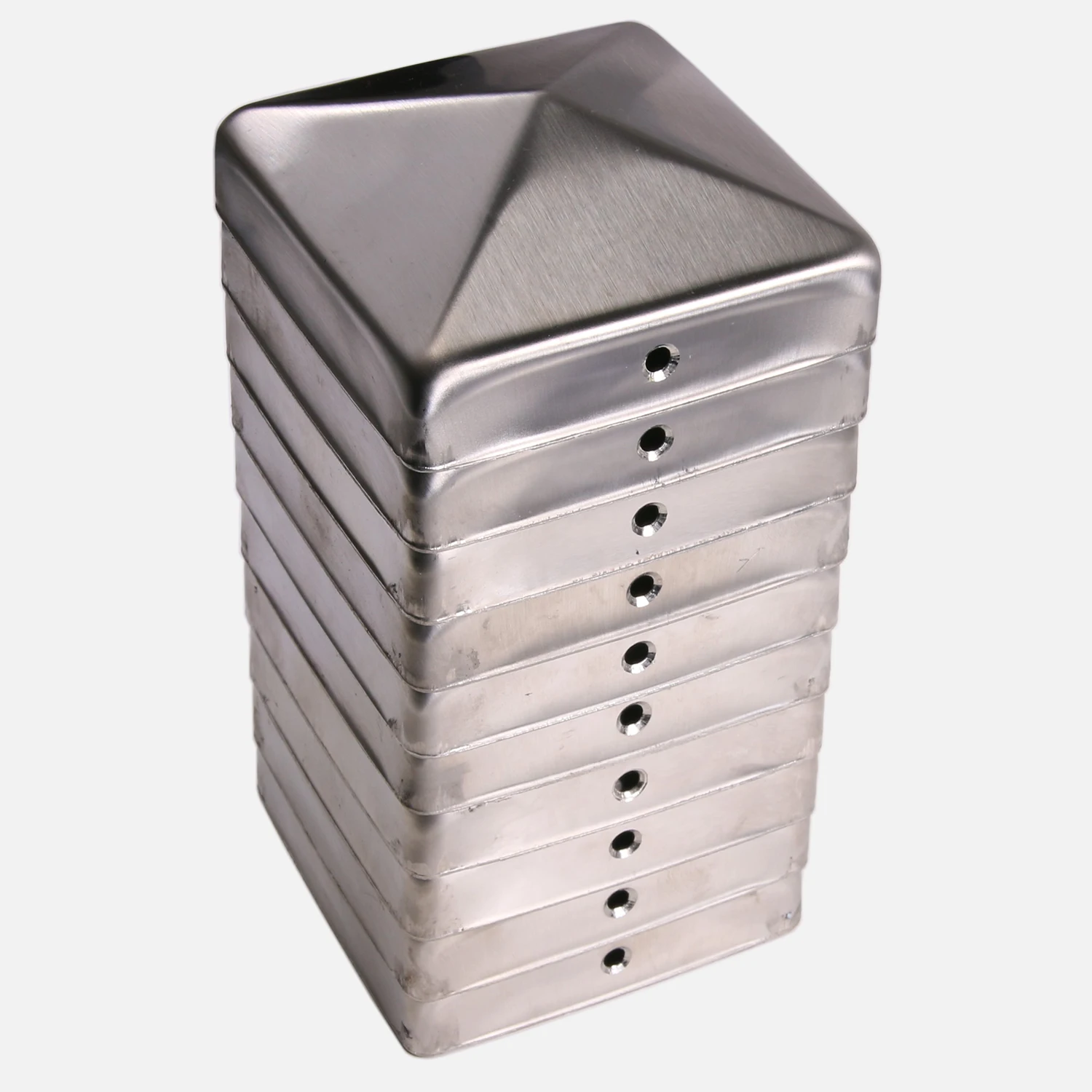 1 Pfostenkappen-Bundle mit 10 Edelstahlpfostenkappen und 20 Edelstahlschrauben