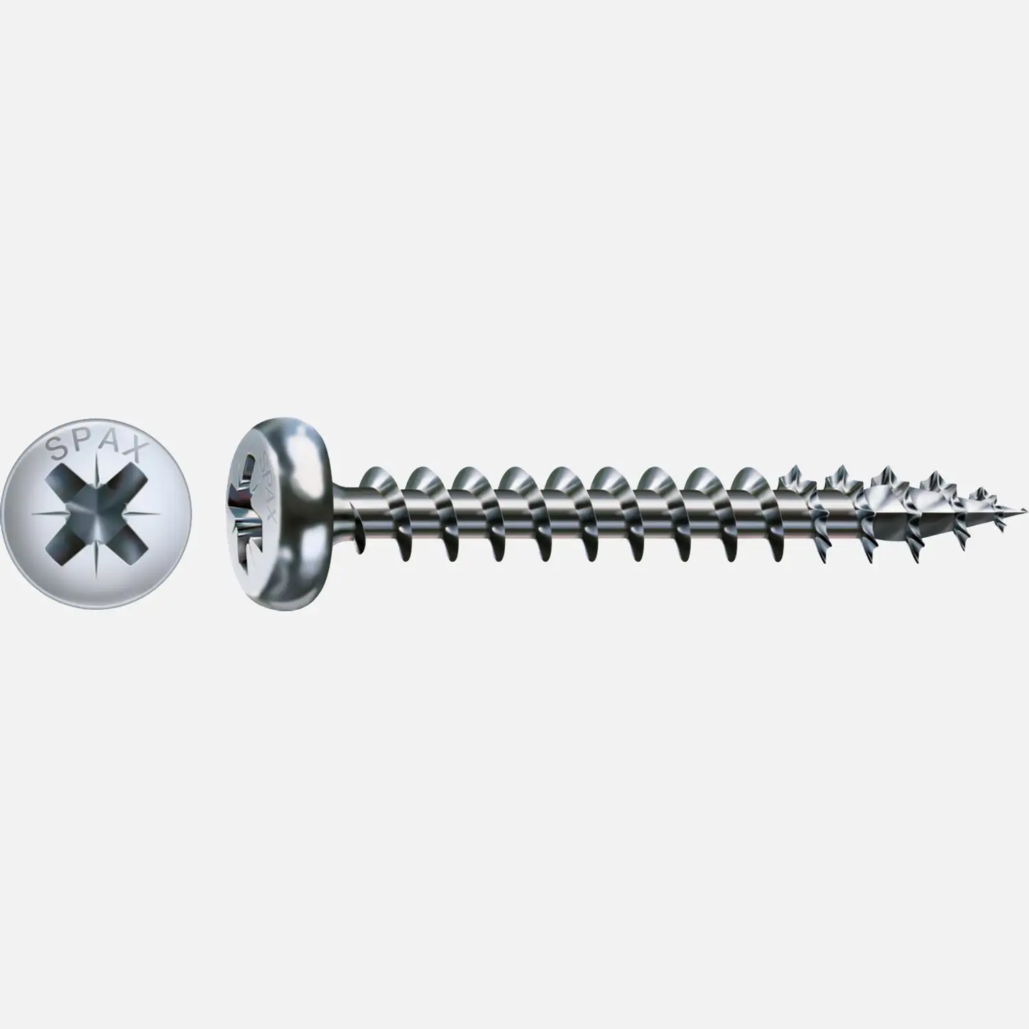 500 SPAX Universalschrauben 4,5x50 mm - verzinkt - PZ - Halbrundkopf
