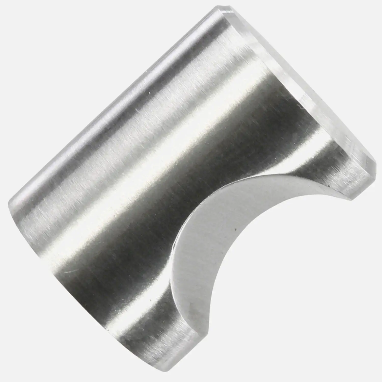 1 HSI Möbelknopf - Modern Mulde Edelstahl gebürstet 21x26mm