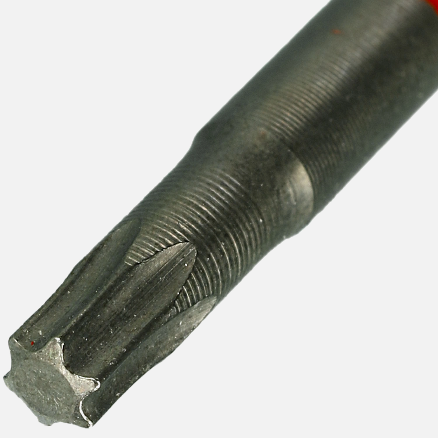 2 Torx Bits TX 15,Torsion,1/4 Zoll Aufnahme C 6,3, Länge 50mm, Farbring rot