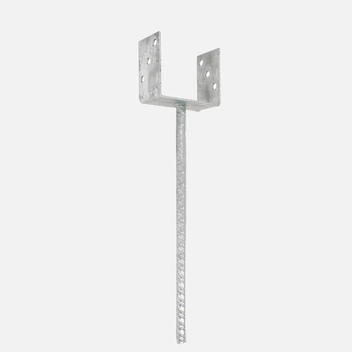 U-Pfostenträger | mit 400mm Riffeldolle | feuerverzinkt