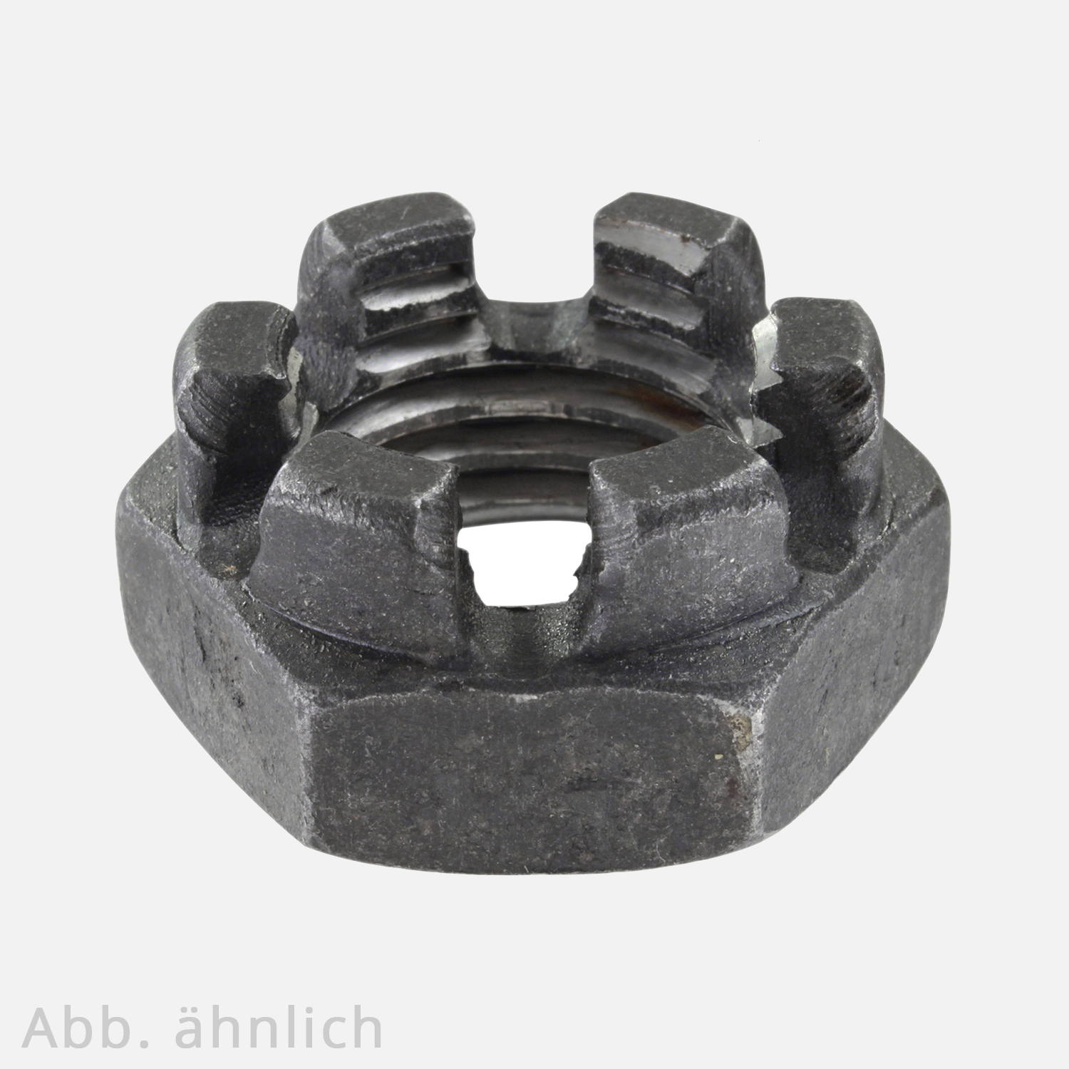 Kronenmutter Rund Kronenmuttern M16 - DIN 979 - Festigkeitsklasse 4 - blank in ...