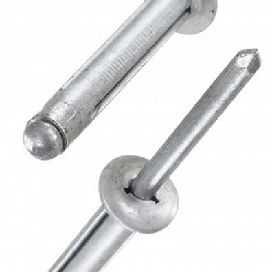 250 Gesipa Blindnieten 4,8x25,4 mm - Aluminium / Aluminium Dorn - TRI-FOLD - Flachkopf