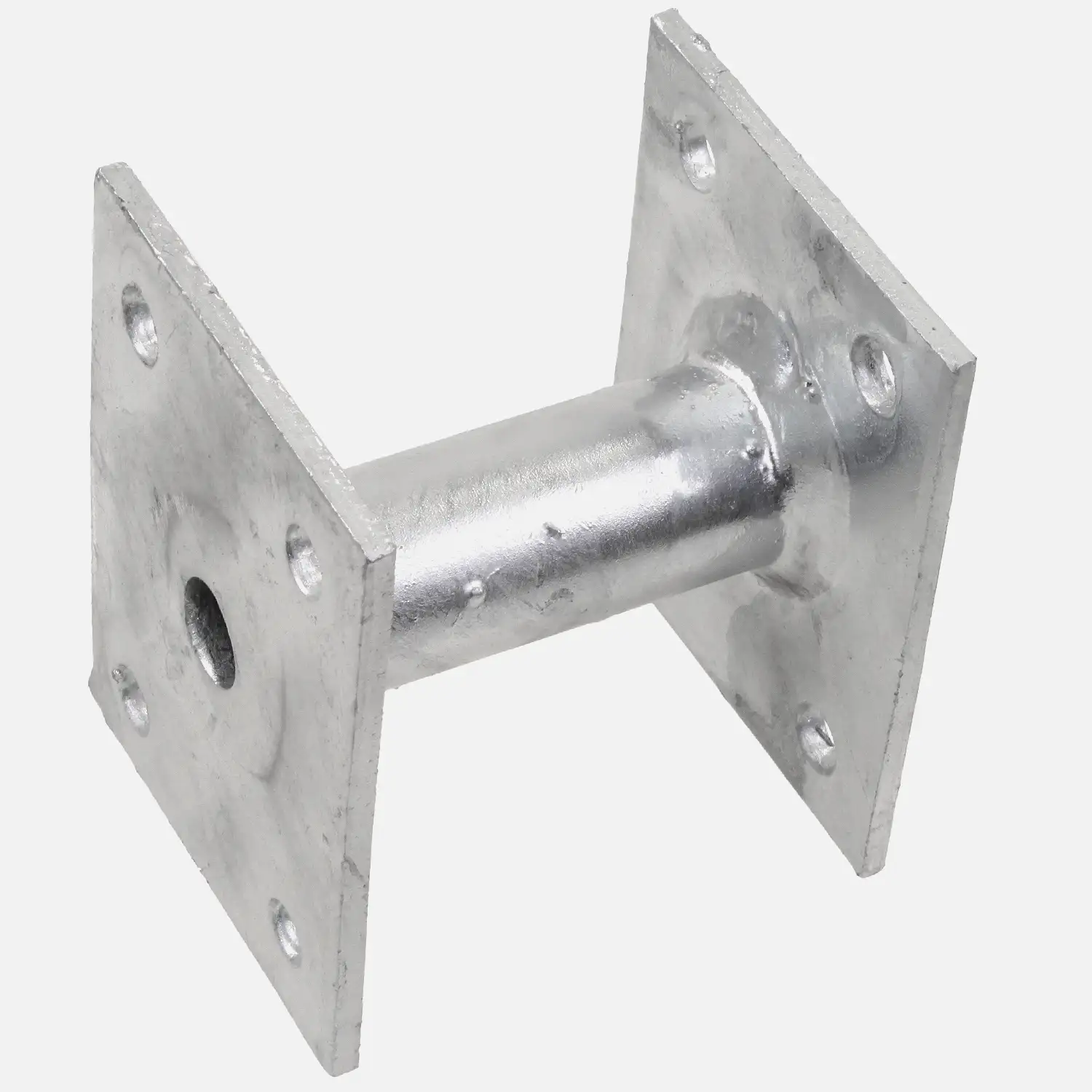 1 Alberts Pfostenträger - feuerverz - 70x90mm Grund- & Trägerplatte, 78mm Rohr