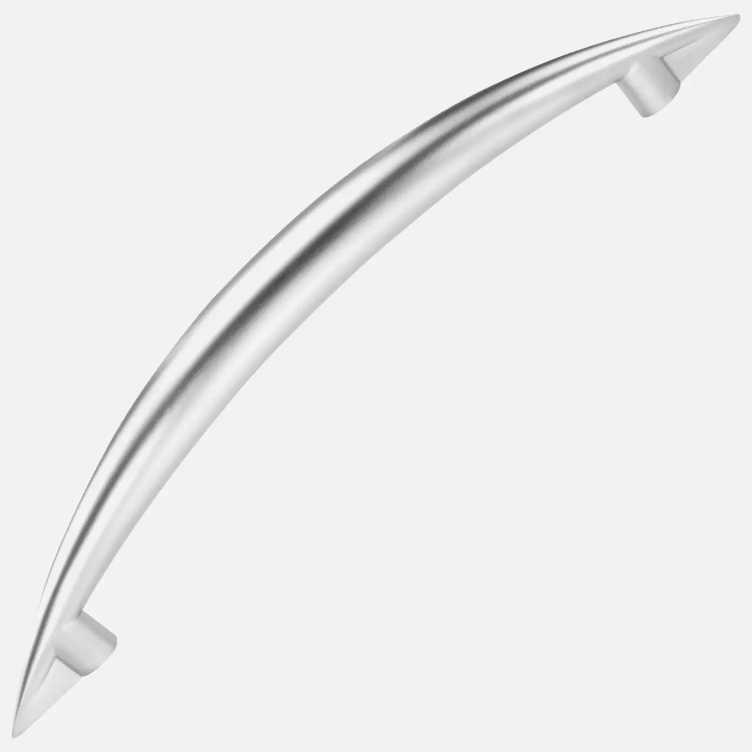 1 HSI Möbelgriff - Modern - gebogen - Zamak matt vernickelt 30x128mm