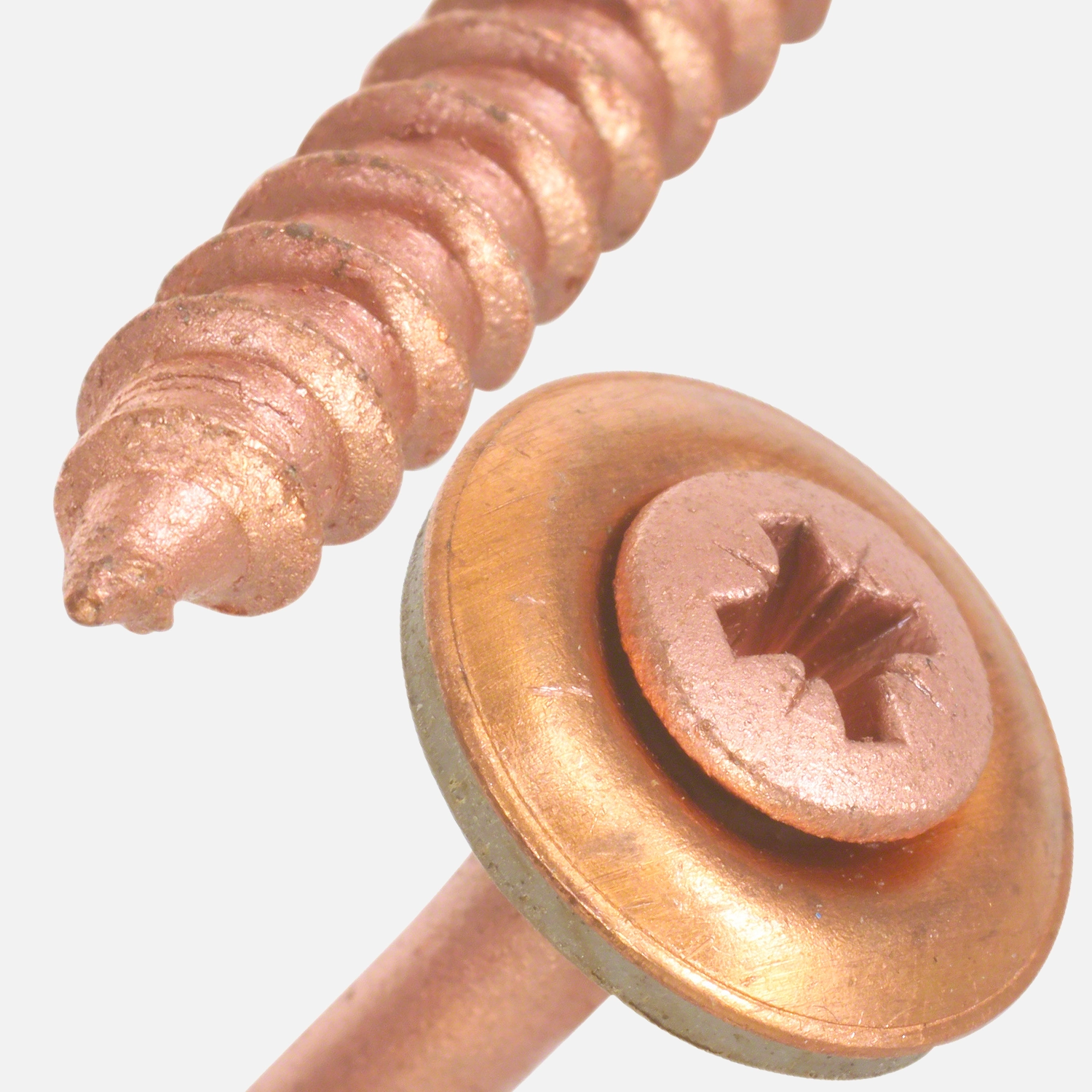 Spenglerschraube | Scheibe | PZ | Edelstahl A2 | verkupfert