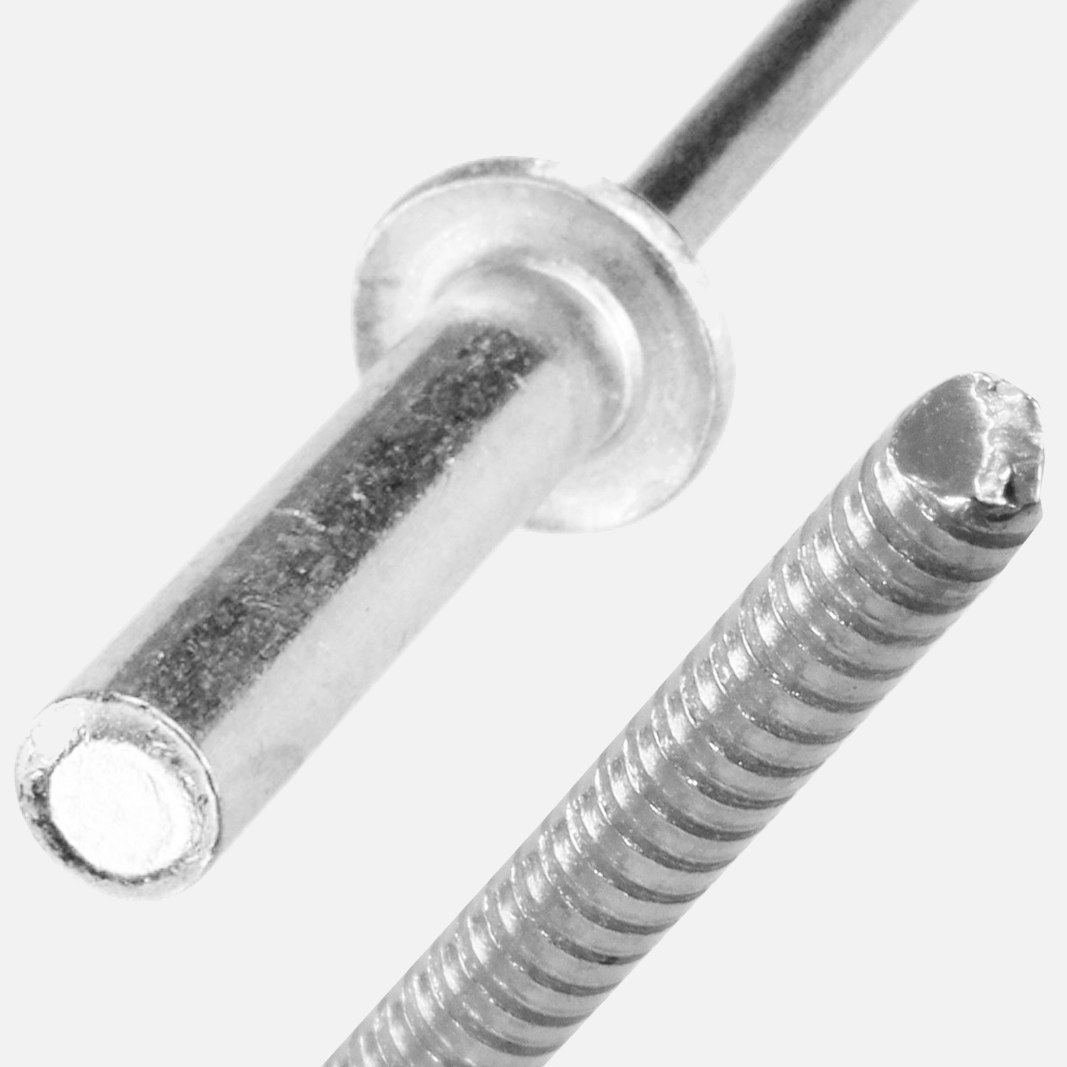 500 Dichtblindnieten mit Flachkopf, A2, Dorn gerillt C1, 4,8x12mm, ISO 16585