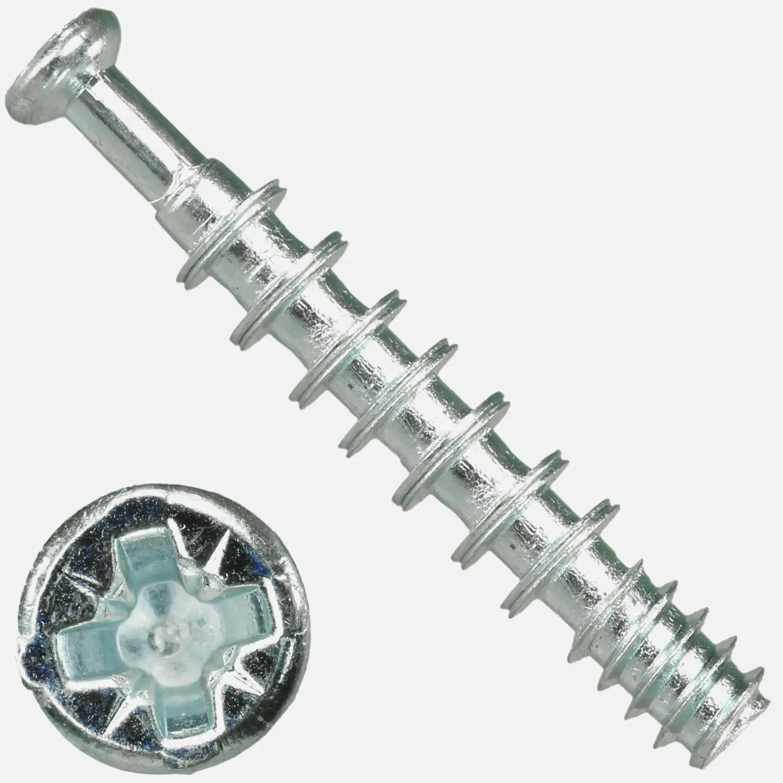 50 Eurobolzen Stahl, gepresst leicht, PZ2, Spannmaß 30,3 mm gelb verzinkt